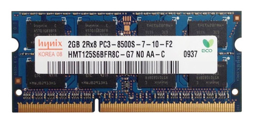 Memoria Ram Ddr3 2gb Laptop Pc3-8500s 1066 Mhz Varias Marcas