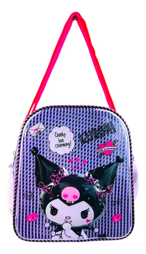 Mochila De Llantas Lonchera Y Lapicera Hello Kitty, Kuromi 3 Morado Kuromi