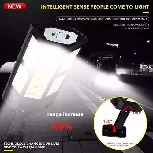 Nuevo Sensor De Presencia De Luz Solar De Pared Con Foco De