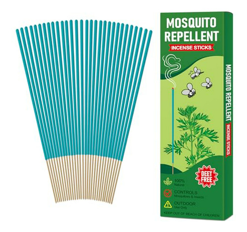 Incienso Repelente De Mosquitos A Base De Plantas Sin Deet (