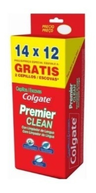 Cepillo Dental Colgate Premier Clean 14x12 Pack Por 3 Unid.