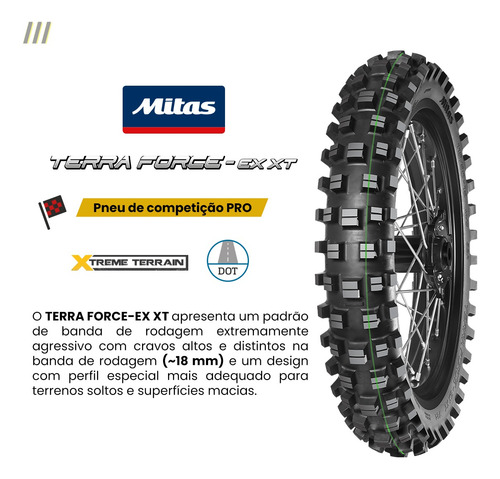 Pneu Mitas 120/90-18 Terra Force-ex Xt 57r Super Light