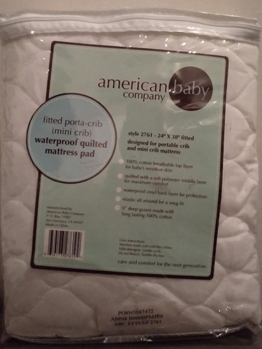 Protector De Colchon Para Cuna American Baby 100% Algodon 