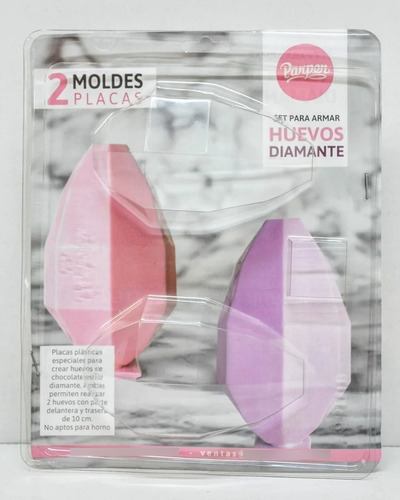 Molde Diamante 10 Cm Parpen  2 Placas Huevo Pascua 