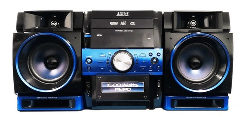 Minicomponente Akai MF-9610 negro y azul con mmc 50W de potencia - 220V