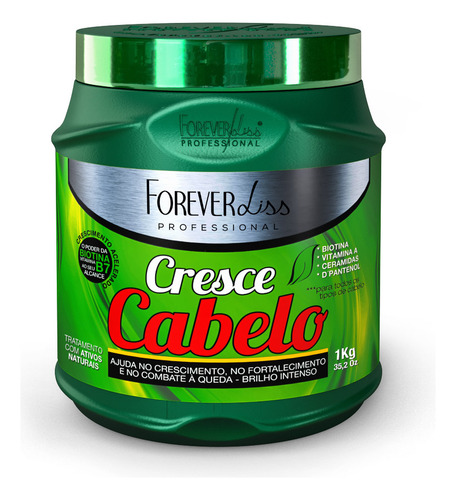 1x Máscara Cresce Cabelo 1kg - Foreverliss
