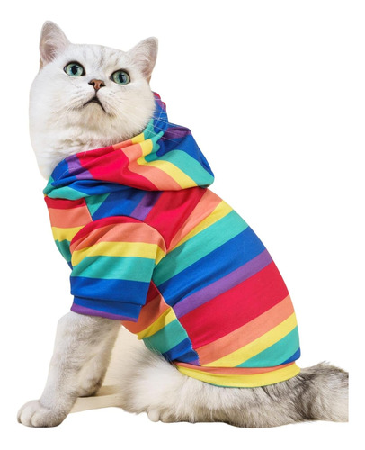 Qwinee Rainbow Colorful Dog Sudadera Con Capucha Camisa Para