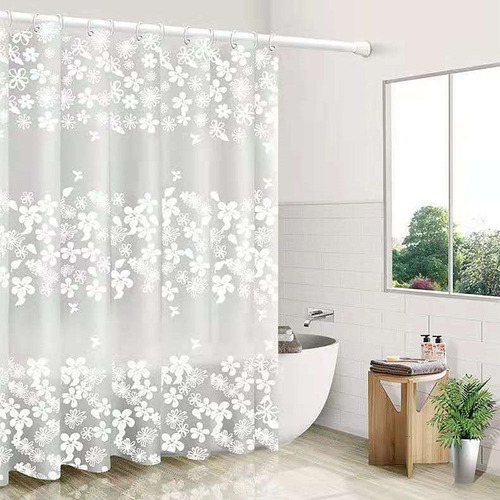 Cortina De Ducha Peva De 180 X 180 Cm Con Diseños Estampados