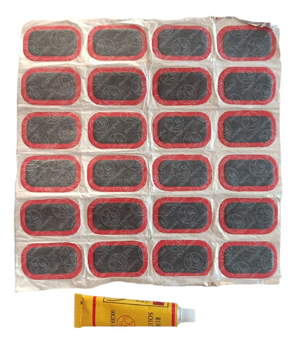 Kit Reparación Parches + Pegamento Para Bicicleta - 24 Pcs