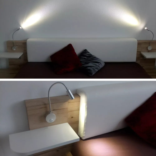 * 2pcs 3w Led Lâmpada De Parede Com Interruptor Flexível