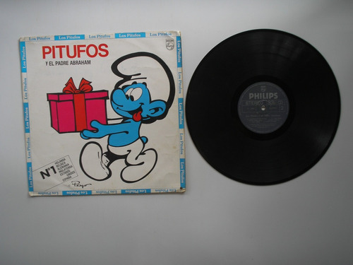 Lp Vinilo Los Pitufos Y El Padre Abrahan 2 Edic Colombia1983