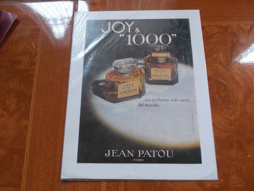 Antiguo Original Anuncio De Perfume Joy De Jean Patou!