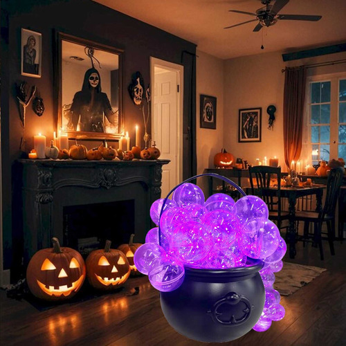Set De Tarros Con Forma De Bruja N Ornament, Luminosos Tarro