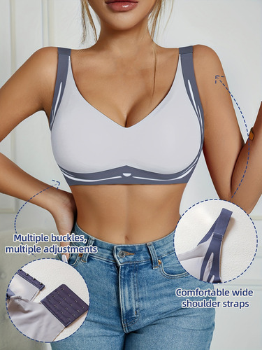 Sqy 4pk Brasier Sujetador Deportivo Push Up Para Mujer