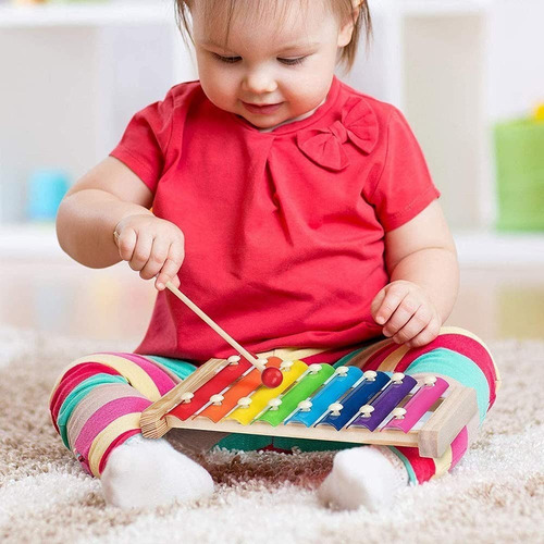 Imagen 7 de 10 de Xilofón Para Niños 8 Notas Estimulación Musical Didactico