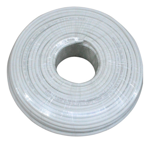 Cable Coaxial Chipa Rg6 X 100 Mts Blanco Keibol (ht10122)