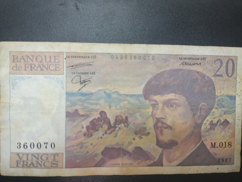 Billete Francia 20 Francos 1987 M 018