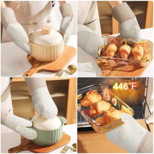 Manopla De Horno Auauy, Manoplas Impermeables De Silicona Pa