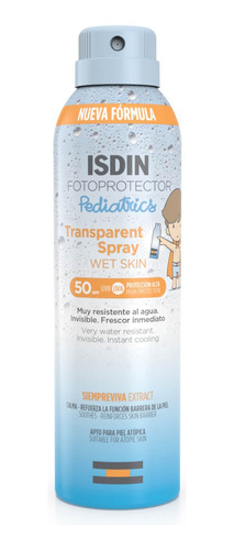 Fotoprotector Pediatrico Wet Skin Spray Spf50+ Isdin 250ml