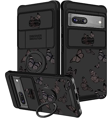 (2 En 1 Para Google Pixel 7 Funda Para Mujer Mariposa Linda 