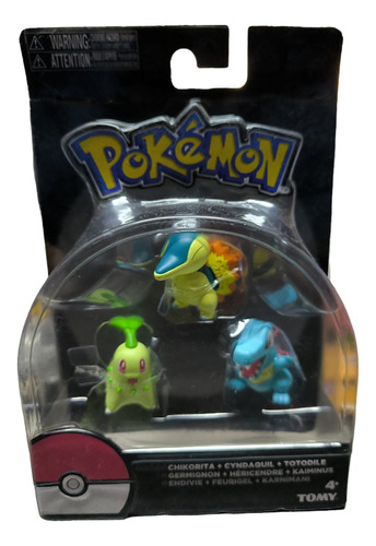 Figuras Pokémon Chikorita Cyndaquil Y Totodile 