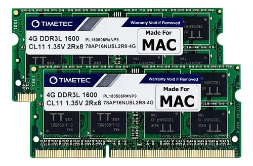 comprar Memorias Ram Timetec, 2 X 4 Gb, Sodimm, Ddr3l, 1600 Mhz