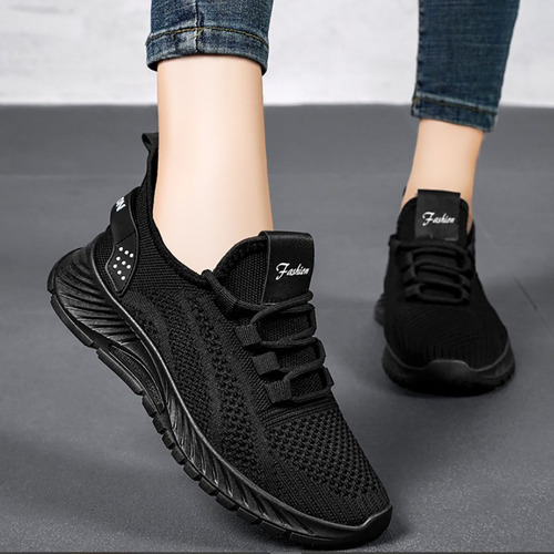 Zapatos De Tenis Elásticos Transpirables Moda Para Mujer