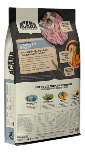 Imagen 2 de 2 de Alimento Acana Light & Fit Formula para perro adulto sabor mix en bolsa de 6kg