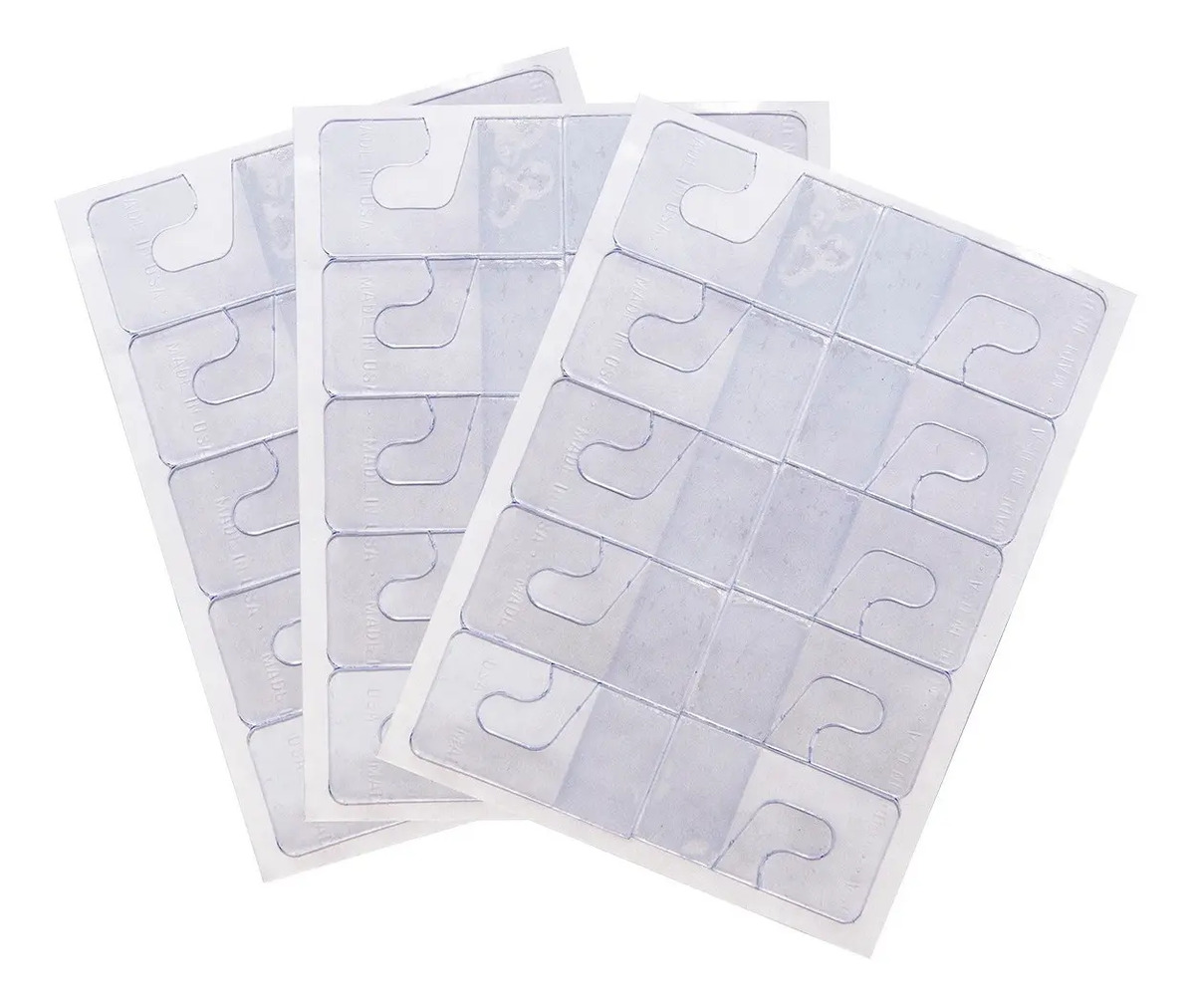 2 Almohadillas Adhesivas Y Gancho Para Colgar Placas - Leeds Display Blanco 4x4x0.7cm Autoadhesivo