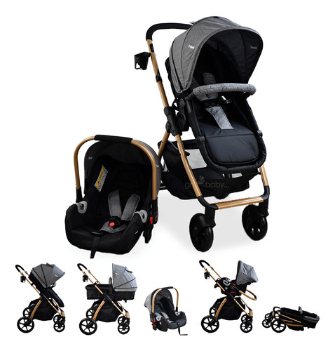 Carriola De Paseo Prinsel Explore Travel System Lx Gris Negro