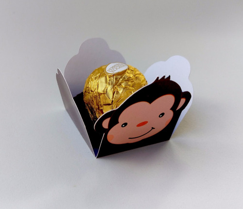 Imagem 2 de 6 de Forminhas Para Docinhos Safari Personalizadas-100 Unid.