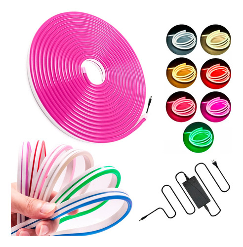  Manguera Tira Luces Neon Led Flexible 5 Mts Colores Ip65