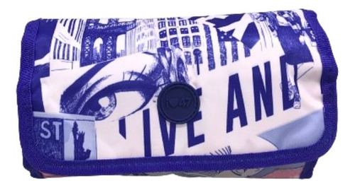 Cartuchera 47 Street 3 Compartimientos Escolar Calidad Cole Color Violeta