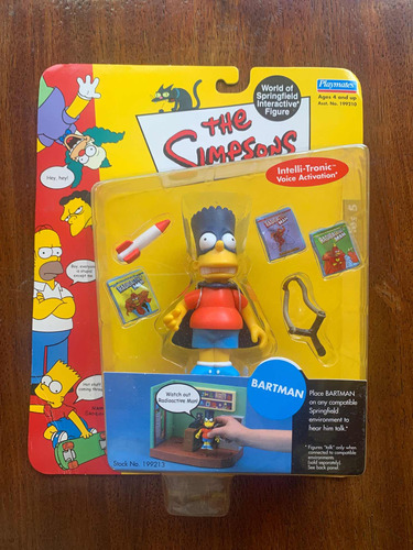 Figura De Los Simpsons Bartman Playmates Nueva Y Sellada