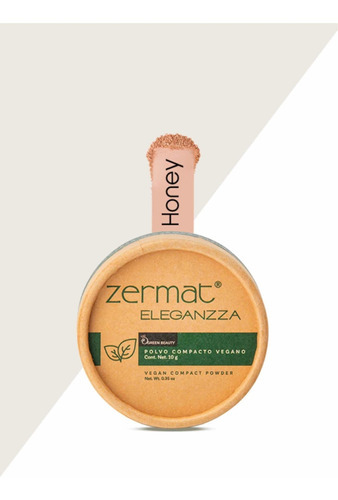 Polvo Compacto Vegano Eleganzza Maquillaje Rostro Zermat Color Honey