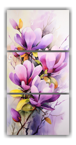 90x180cm Pinturas Abstractas De Flores De Magnolia En Amaril
