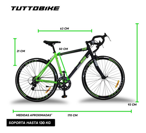 Imagen 5 de 9 de Bicicleta Monk Flug De Ruta R 700 Shimano 14 Vel Hot Sale