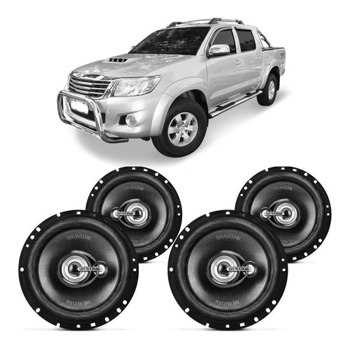 Alto Falante Toyota Hilux 2006 A 2008 Bravox 240w 4 Portas