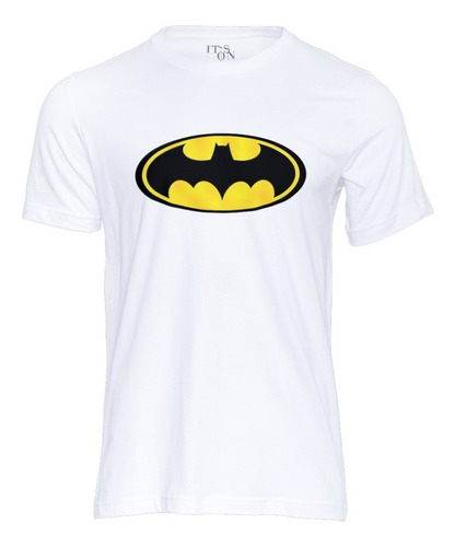 Playera Infantil. Logo Batman Clasico Amarillo.