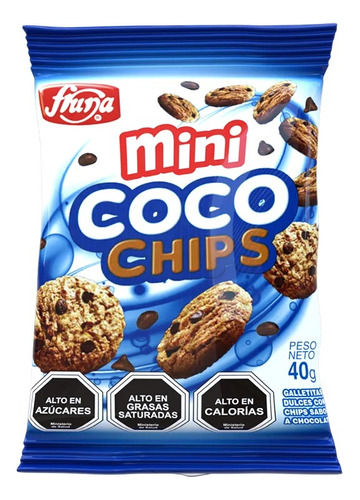 Galletas Mini Coco Chips Pack 3 Unidades 40g