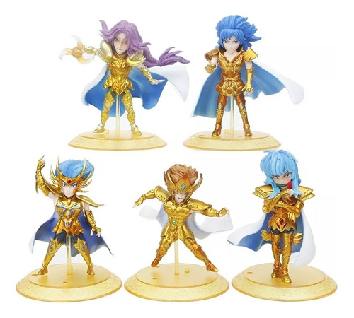 Figuras Caballeros Del Zodiaco Dorados 10cm Colección 