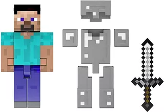 Muñecos Minecraft Diamond Level Steve