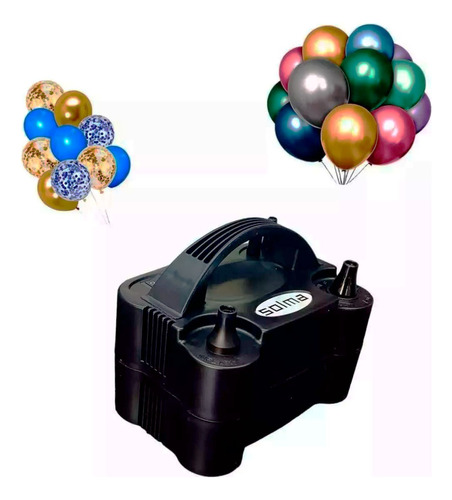 Inflador Eléctrico De Globos Con Doble Pico Compresor Ig01