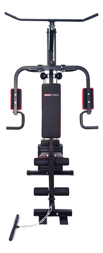 Multigym Bandfitness 002 Con 45 Kg Peso Usuario 120 Kg Negro Rojo