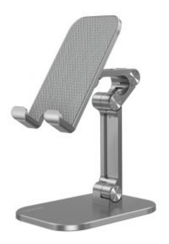 Imagem 1 de 5 de Suporte Para Smartphones E Tablets Dobravel Em Abs Cinza