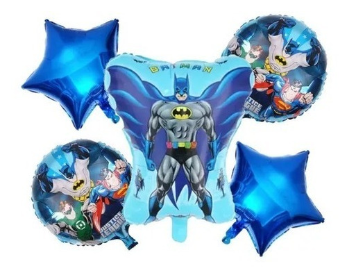 Set 5 Globos Metálicos  Batman