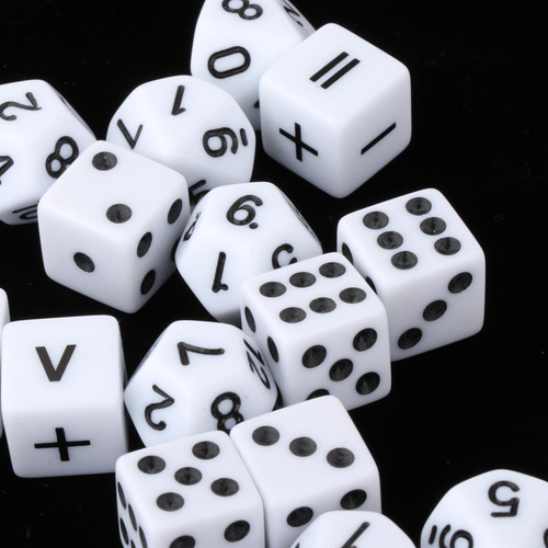 Juego De 24 Dados Didácticos, Añadir, Restar, Multiplicar,
