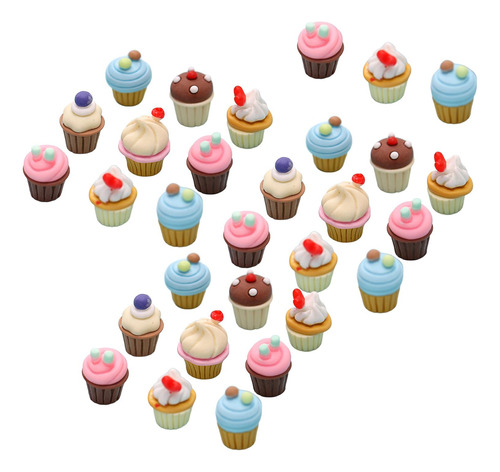 30 Uds. De Cupcakes En Miniatura Diy, Dijes, Accesorios De