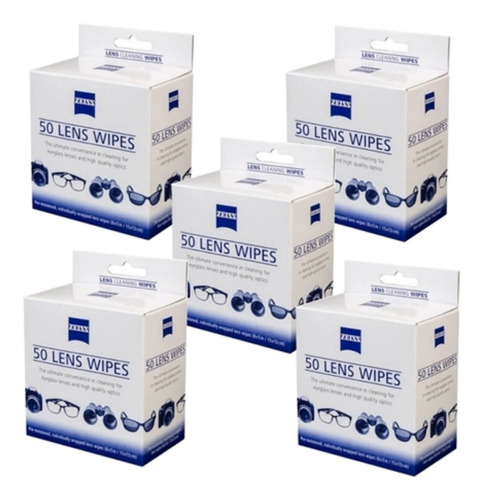 Lens Wipes -  Kit 250 Lenços Umedecidos Zeiss Para Óculos