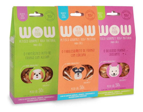 Kit De Petiscos De Frango Para Cães Wow Pet Food